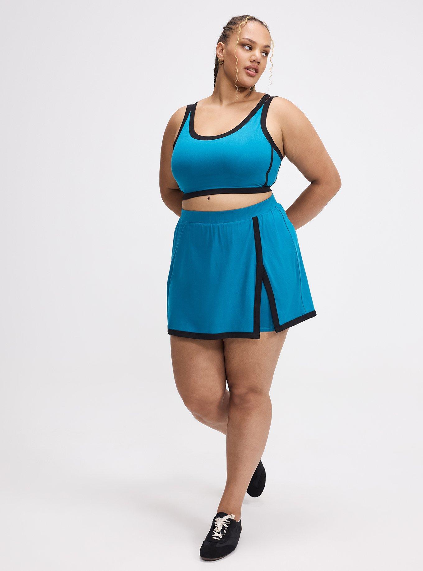 TRU Super Soft Performance Jersey Active Bra with Piping, OCEAN DEPTHS, alternate