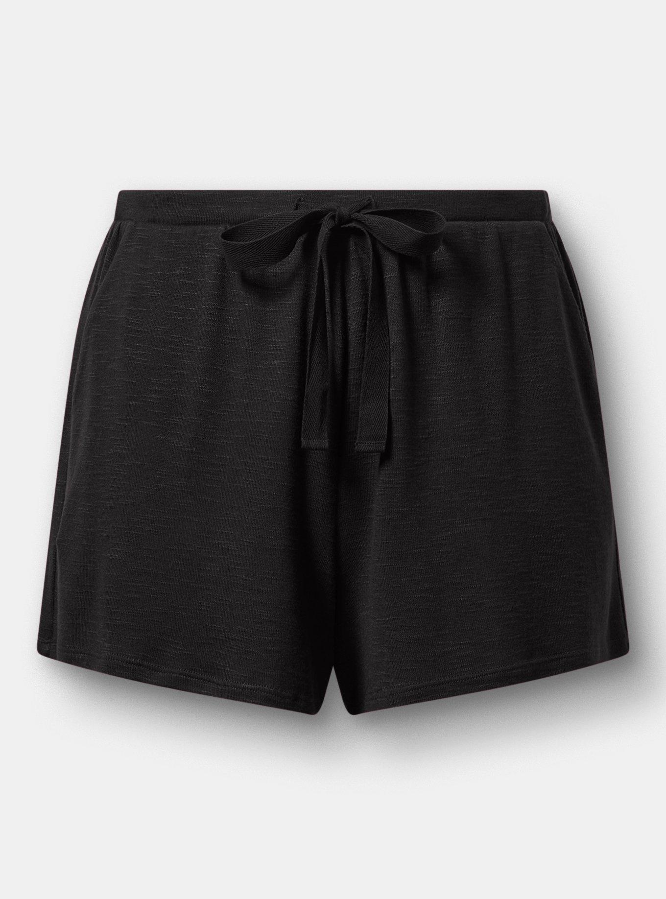 Hacci Sleep Short, DEEP BLACK, flat