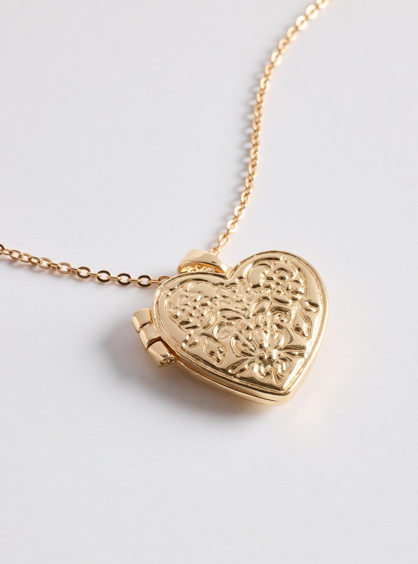 Delicate Heart Locket Necklace, , alternate