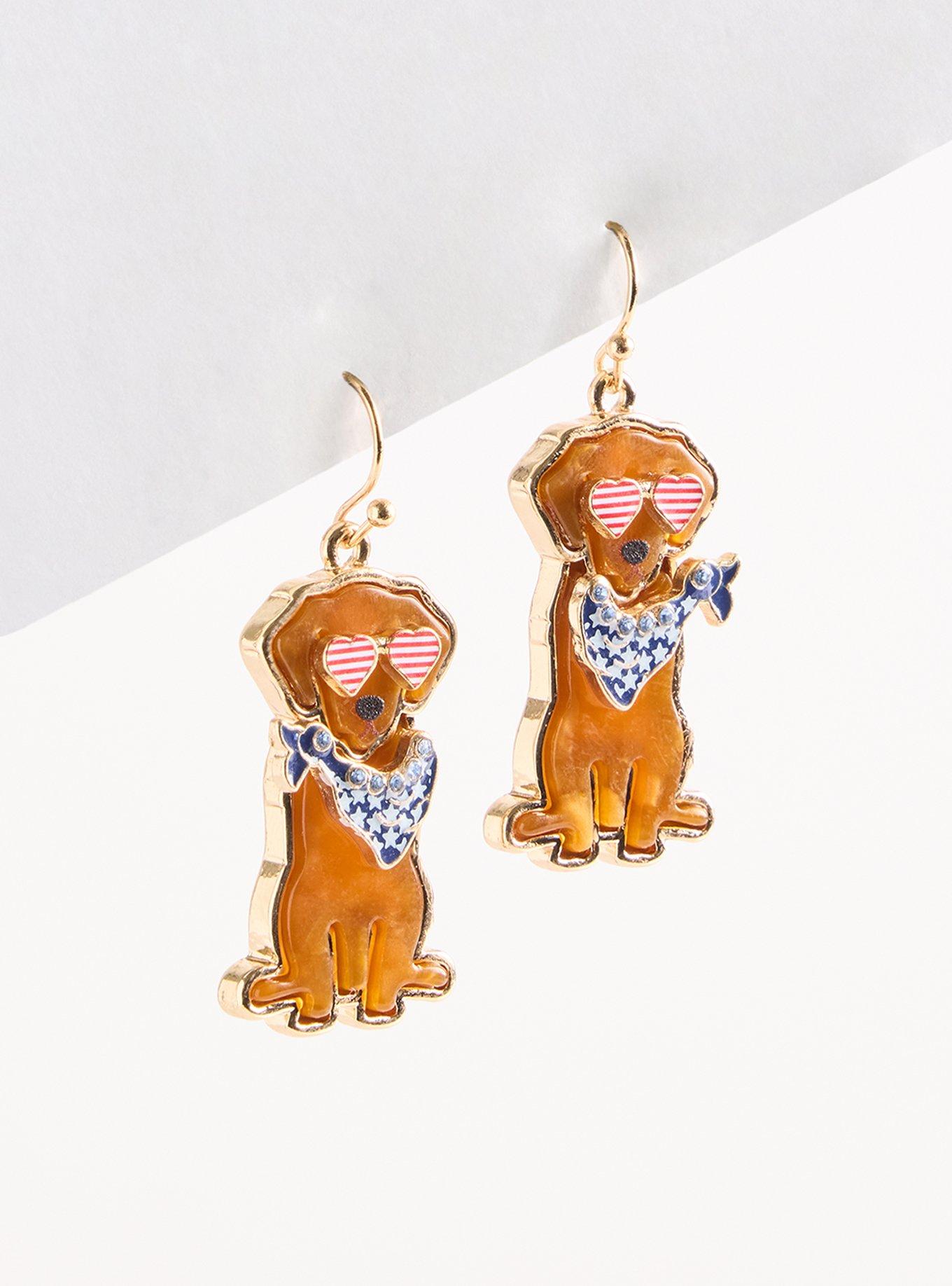 Americana Dog Earring, , hi-res