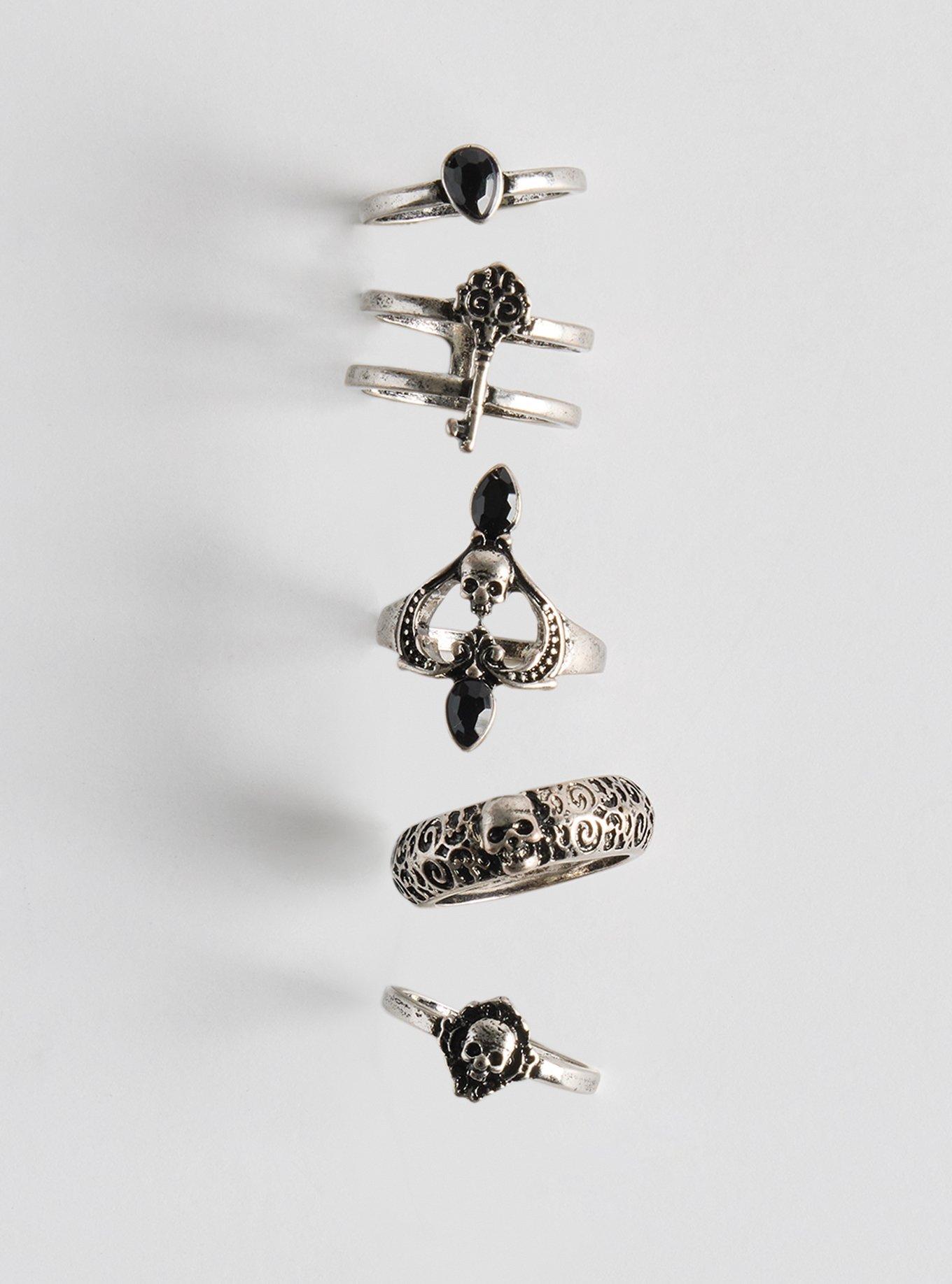 Nightfall Ring Set, SILVER, hi-res