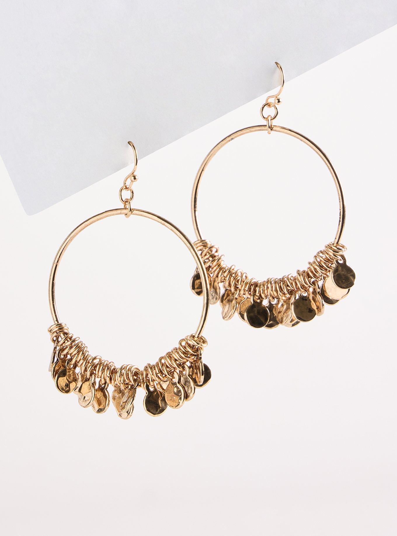 Shaky Hoop Earring, GOLD, hi-res