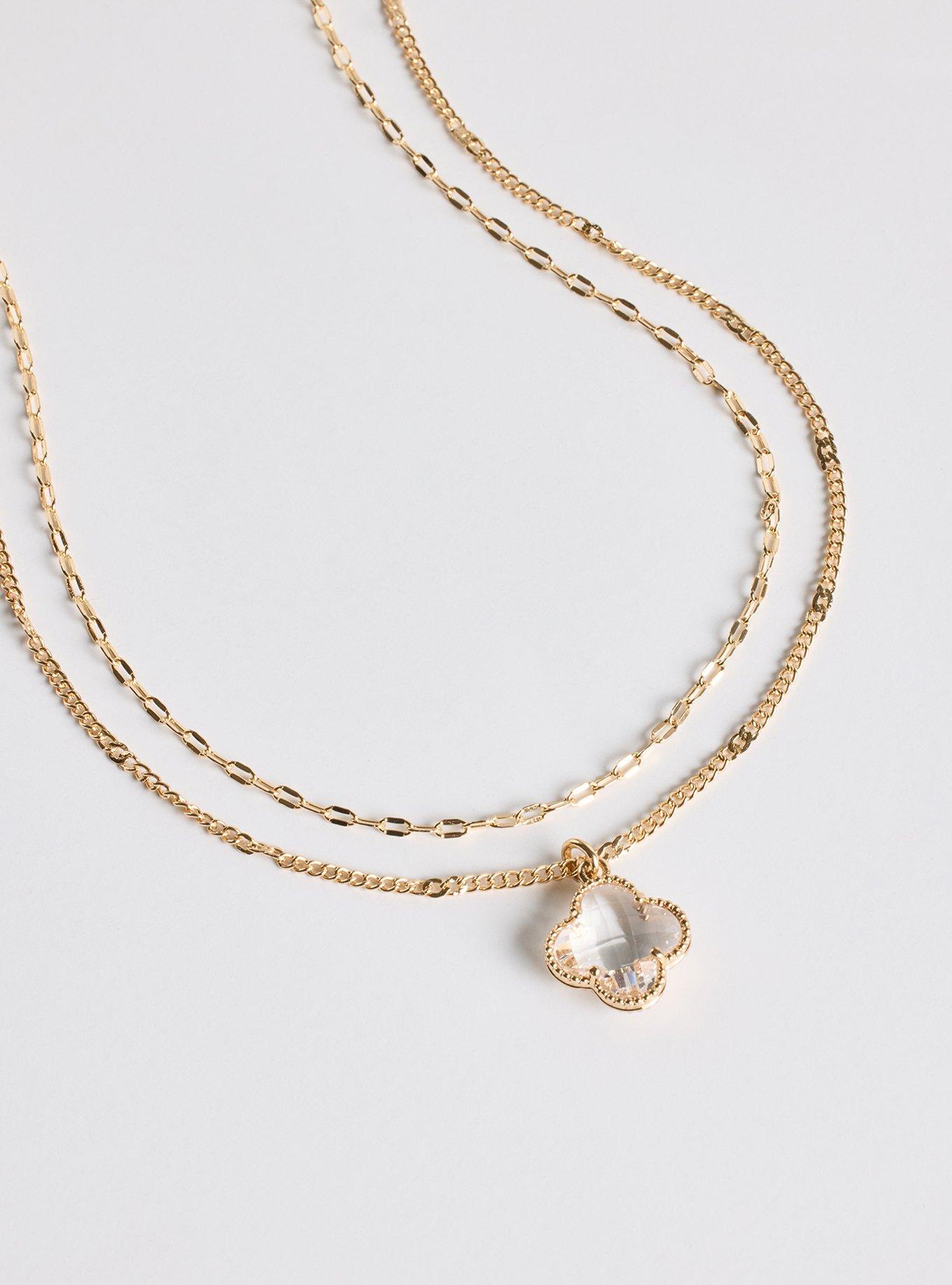 Clover Layered Necklace, , alternate