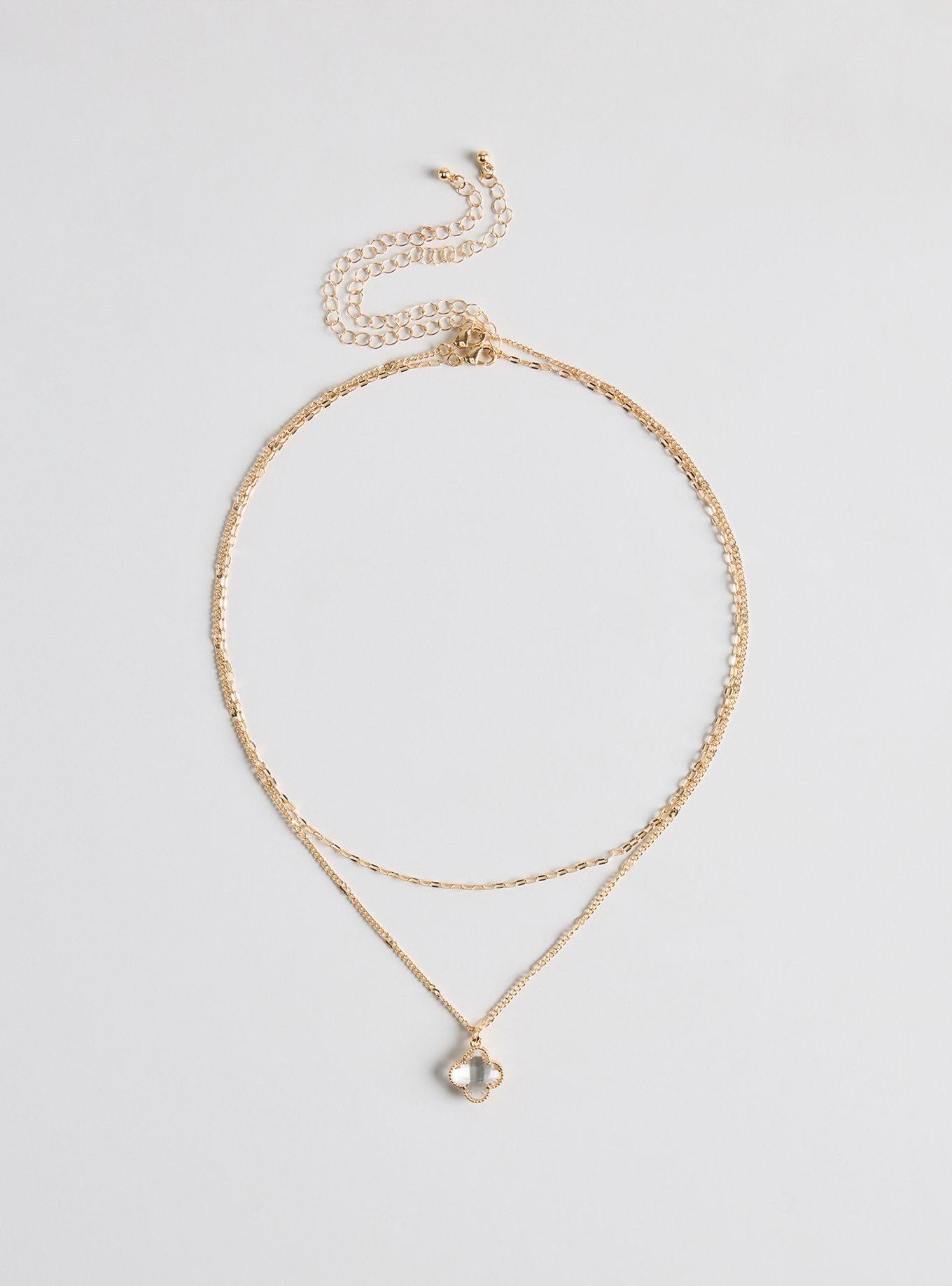 Clover Layered Necklace, , hi-res