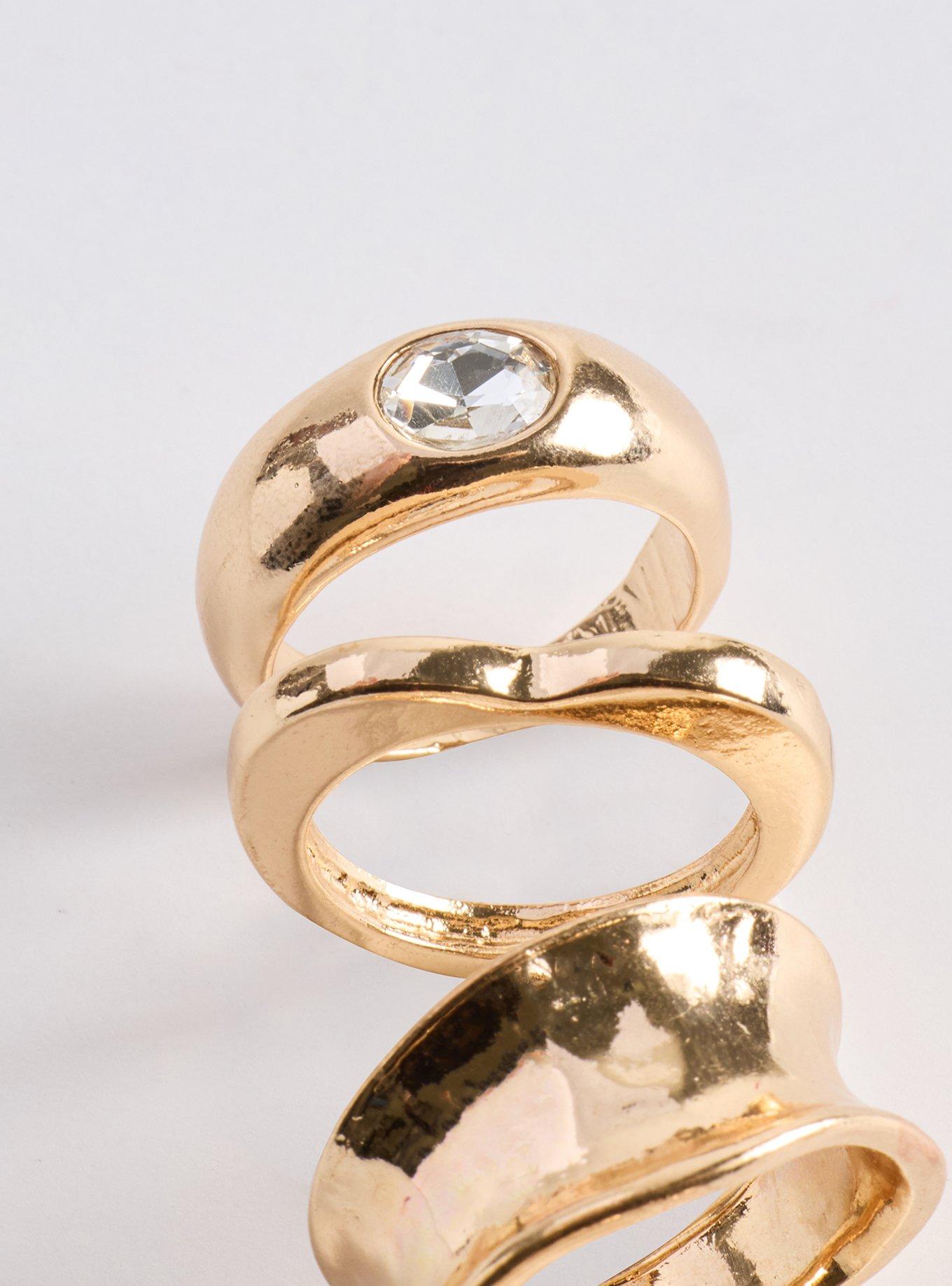 Fruit Statement Ring Set, GOLD, alternate