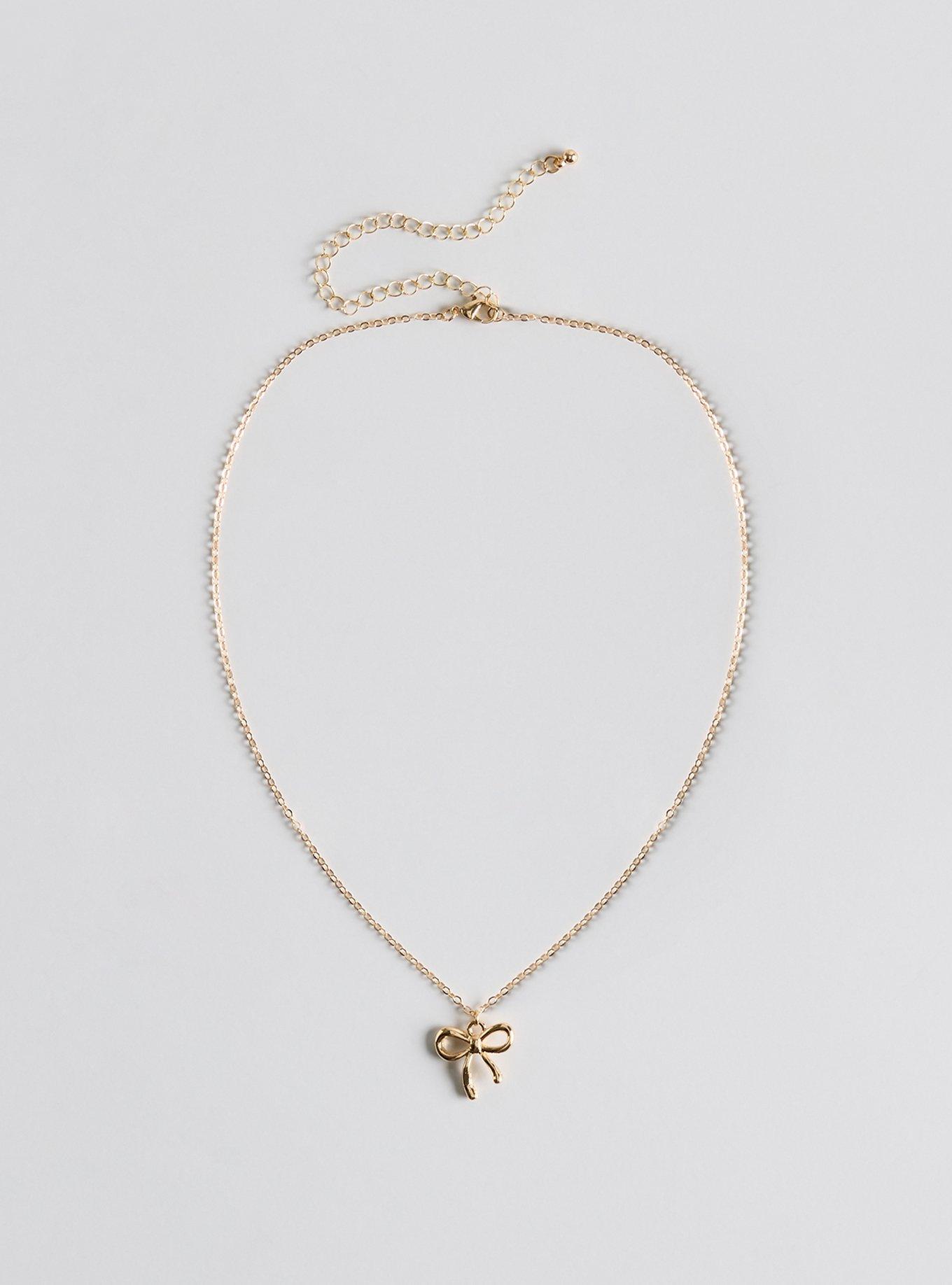 Bow Delicate Necklace, , hi-res