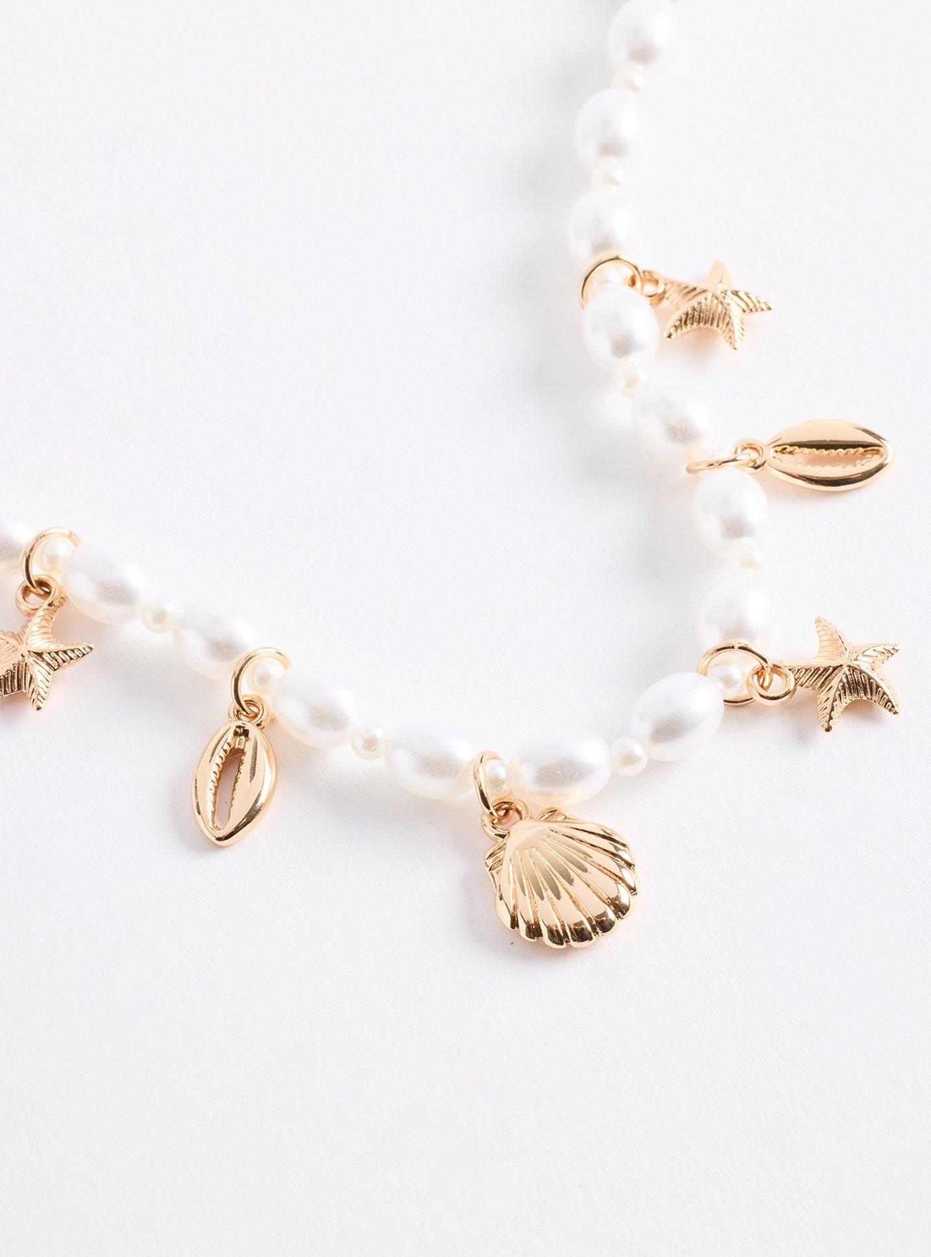 Pearl Charm Necklace, , alternate