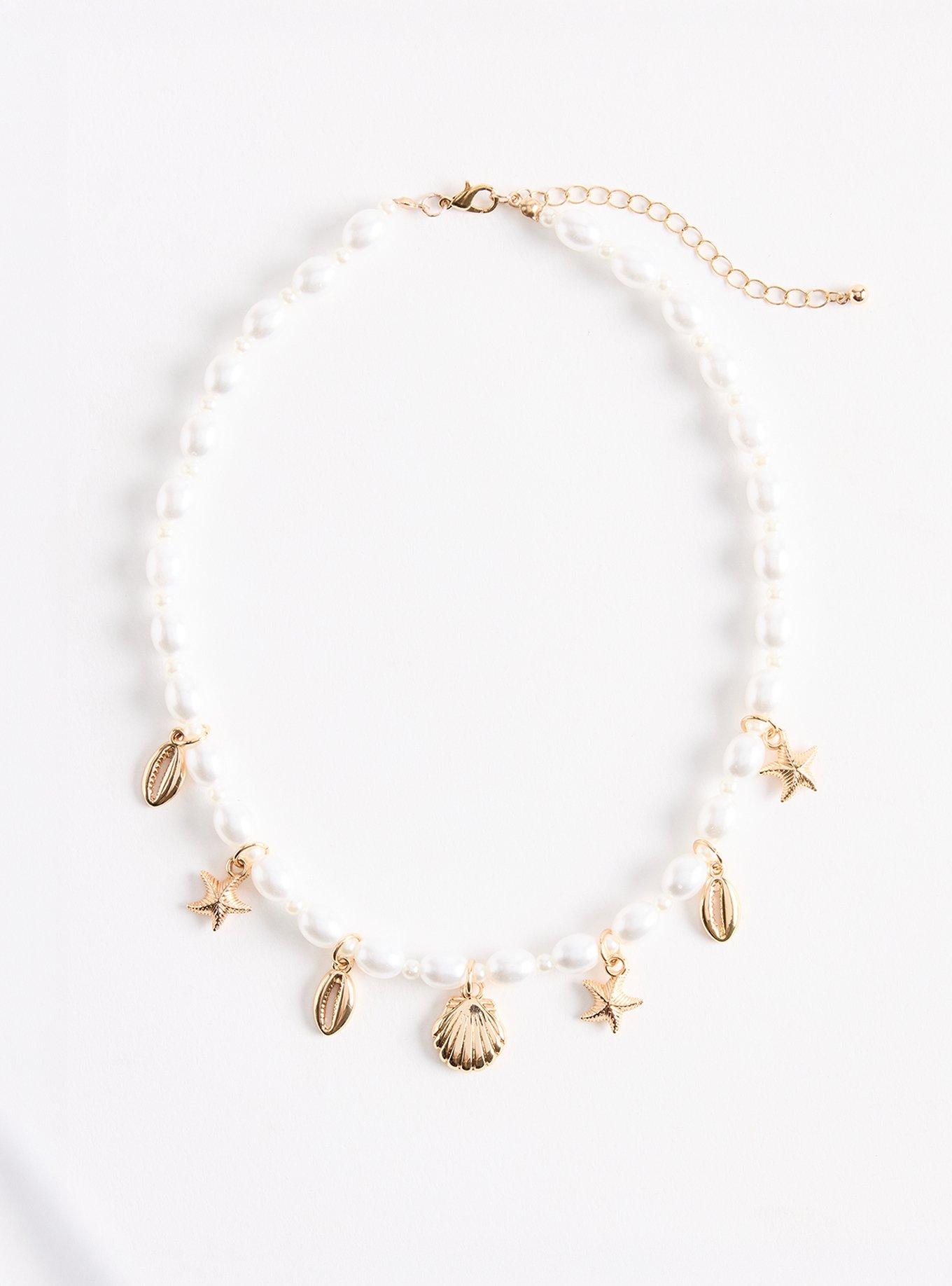 Pearl Charm Necklace, , hi-res