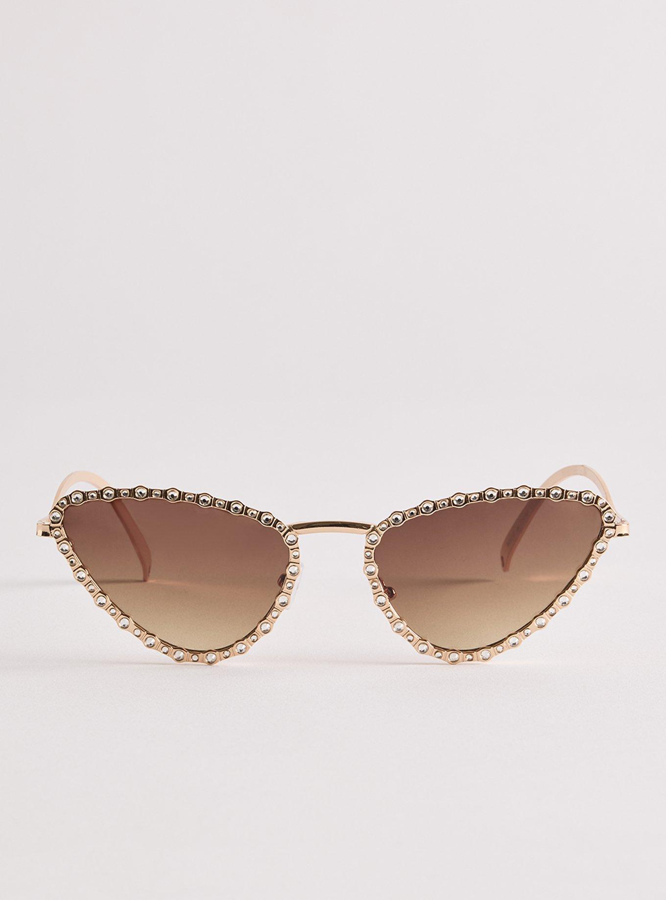 Rhinestone Cateye Sunglasses, , hi-res