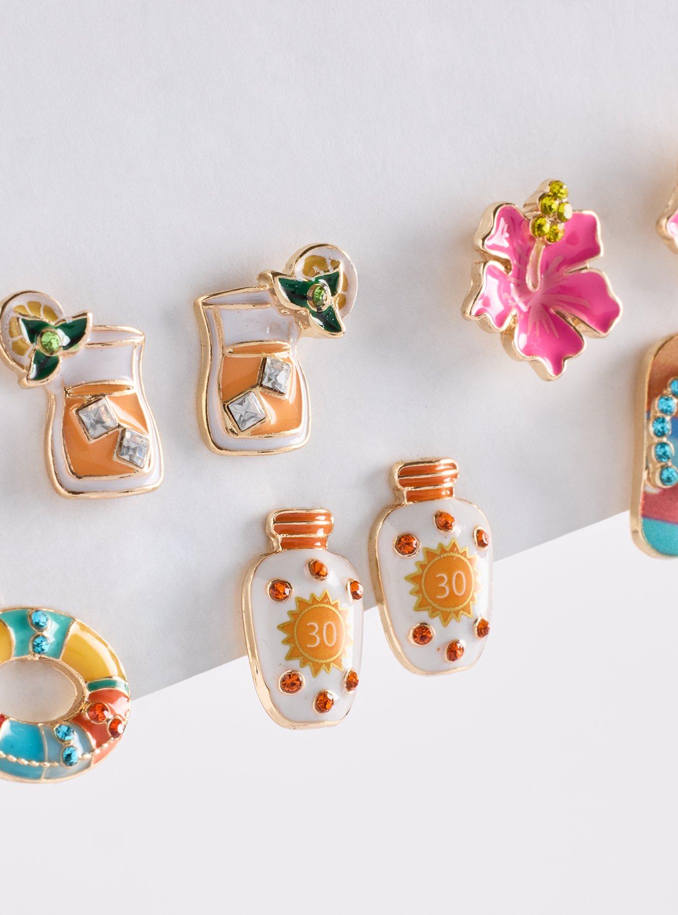 Summer Whimsy Stud Earring Set, , alternate