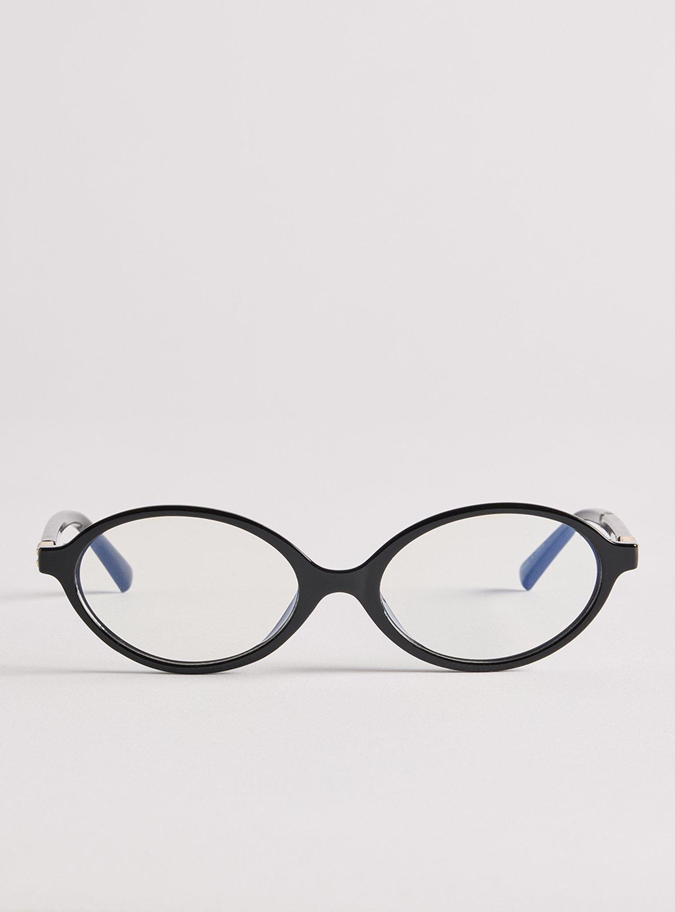 Oval Blue Light Lens Glasses, , hi-res