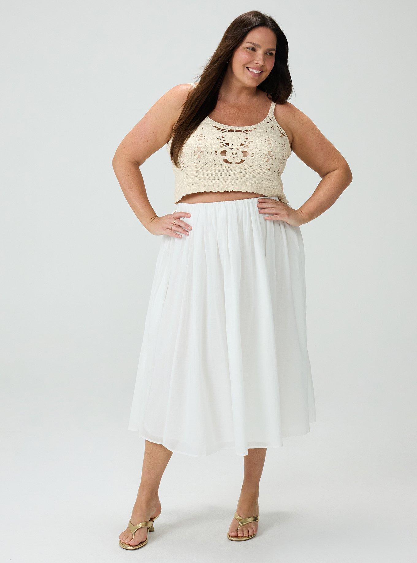 Studio Crochet Top, CREME BRULEE, alternate
