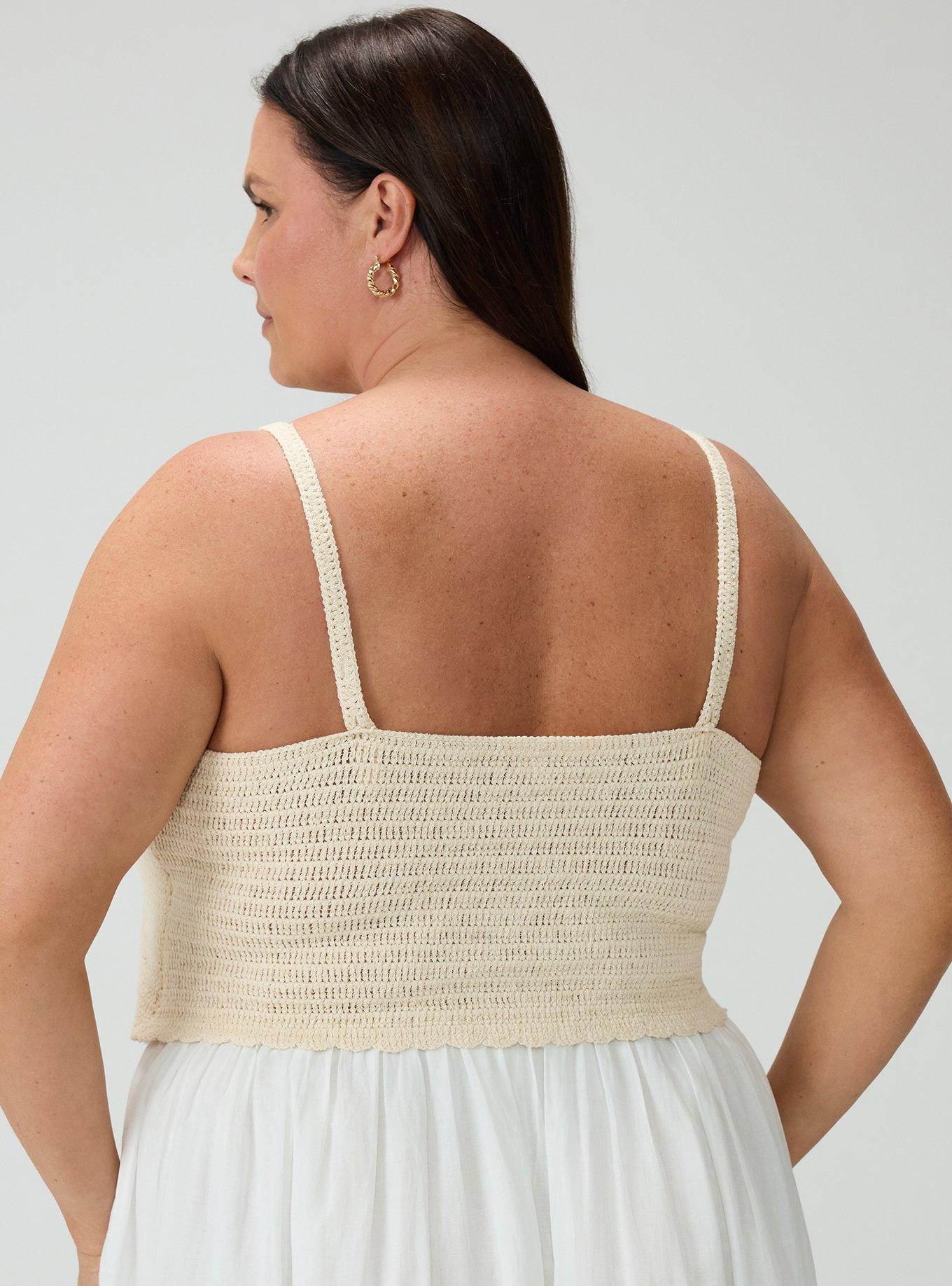 Studio Crochet Top, CREME BRULEE, alternate