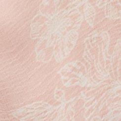 Plus Size Smocked Crop Top, GLITTERING FLORAL BLUSH, swatch
