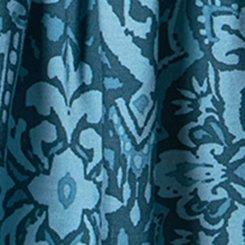 Peplum Challis Top, PRETTY MEDALLION TEAL, swatch