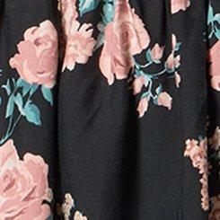 Peplum Challis Top, WILD BOUQUET BLACK, swatch