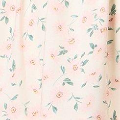 Plus Size Babydoll Scoop Challis Top, CUTE DAISY DITSY FLORAL WHITE, swatch