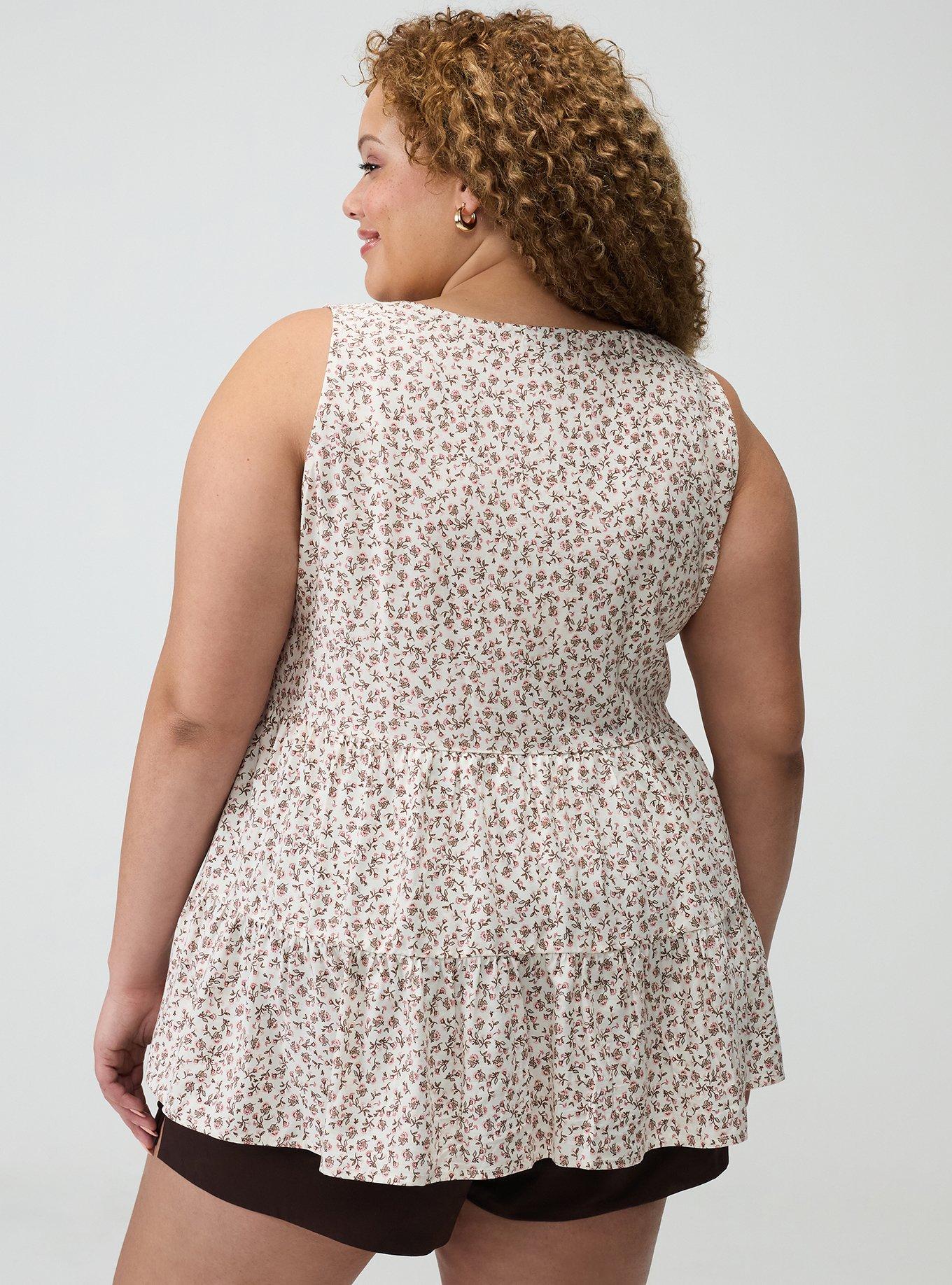 Challis Tiered Tunic Tank, ROWEN JACO DITSY PINK, alternate