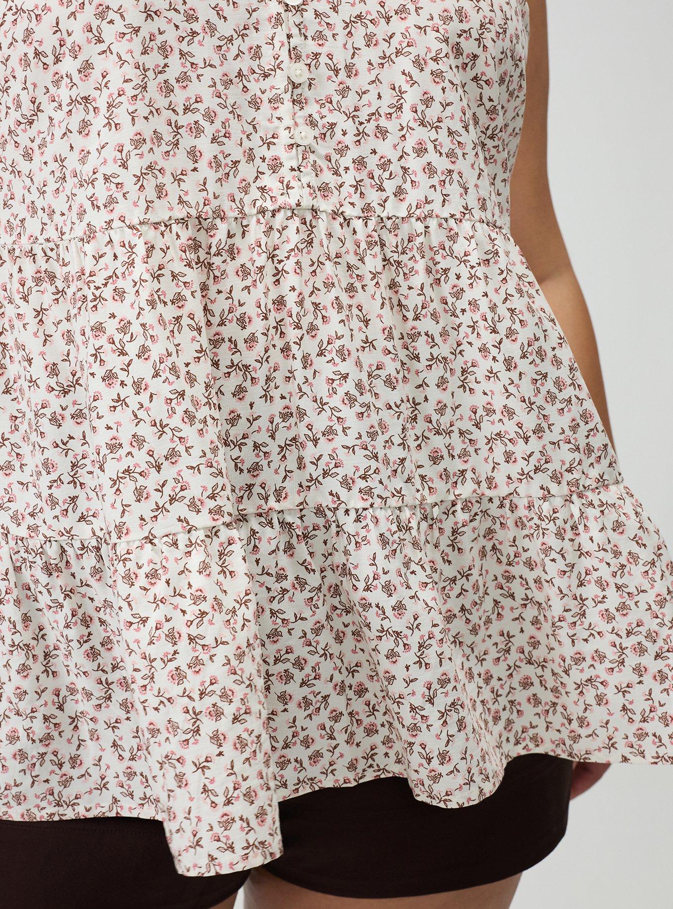 Challis Tiered Tunic Tank, ROWEN JACO DITSY PINK, alternate