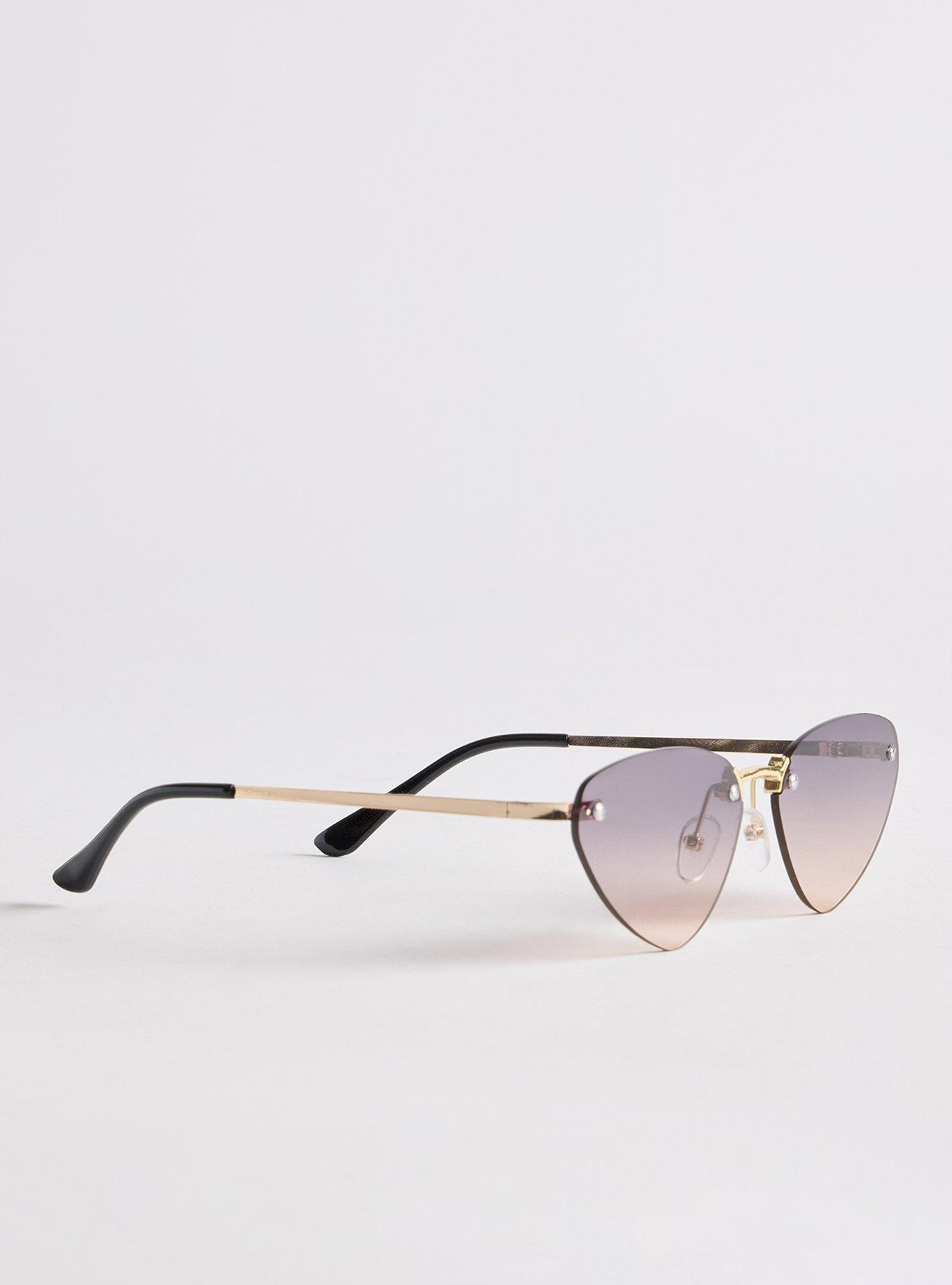 Rimless Cateye Sunglasses, , alternate