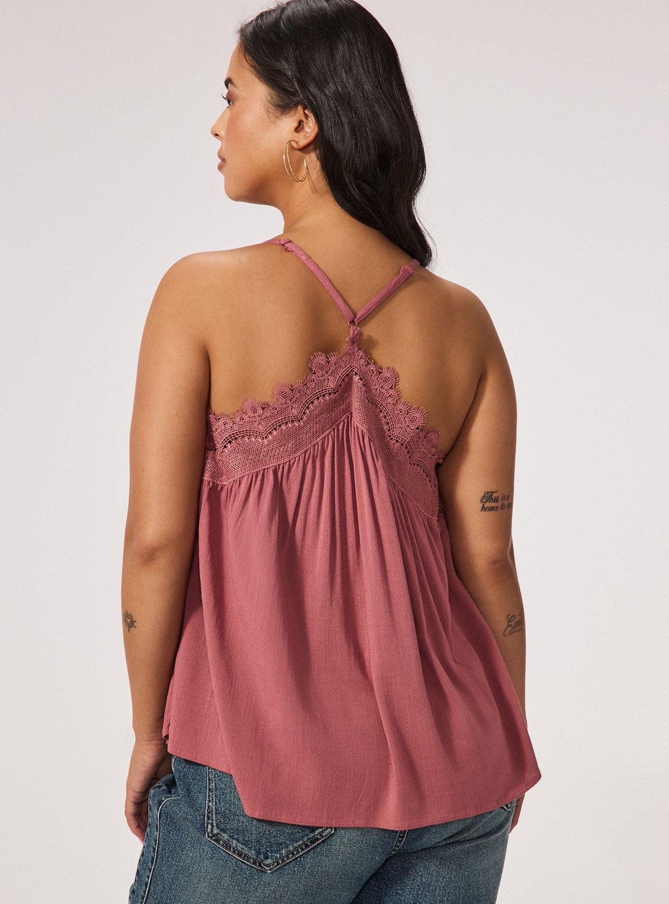 Festi Lace Trim Cami, DECO ROSE, alternate