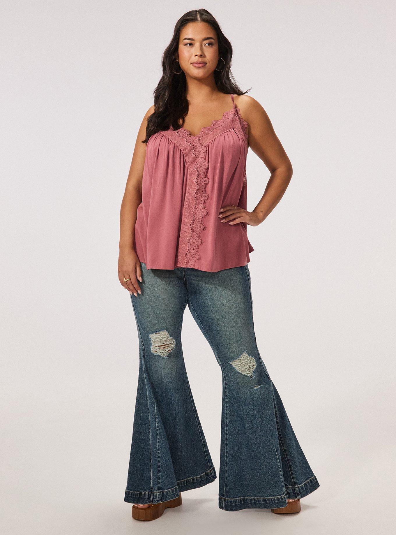 Festi Lace Trim Cami, DECO ROSE, alternate