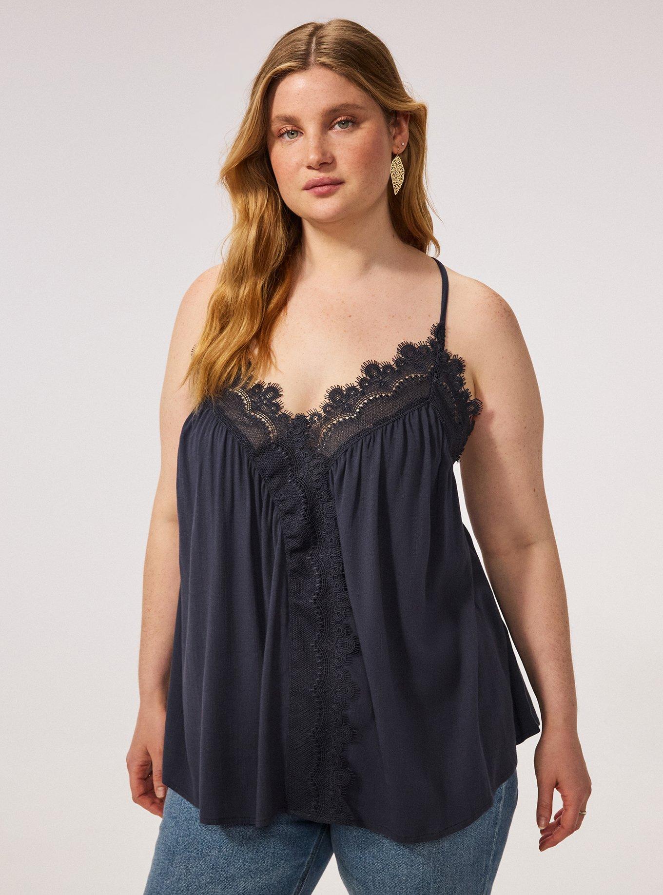 Festi Lace Trim Cami, GRAPHITE, alternate