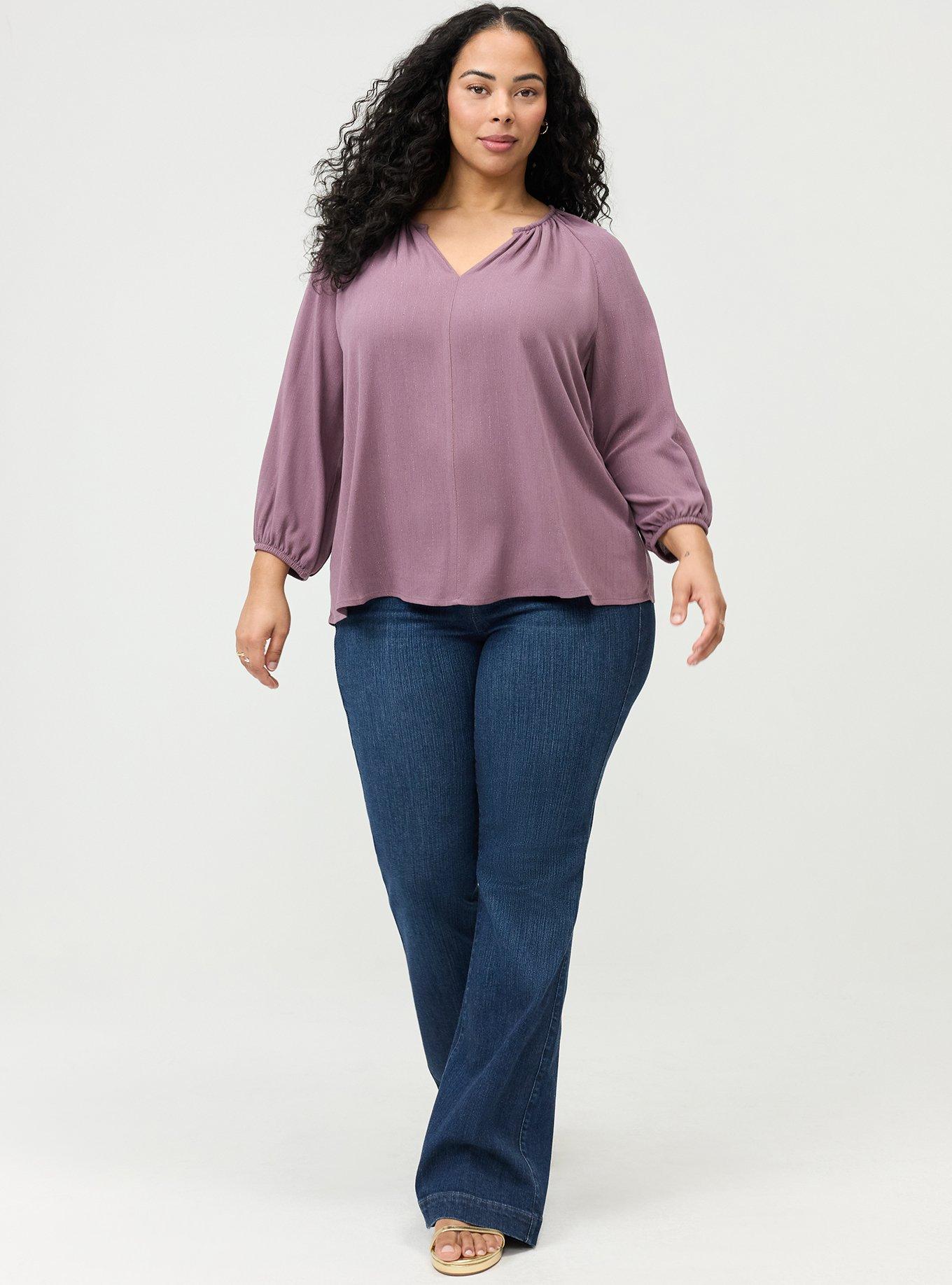 Crinkle Gauze Raglan Top, FLINT, alternate