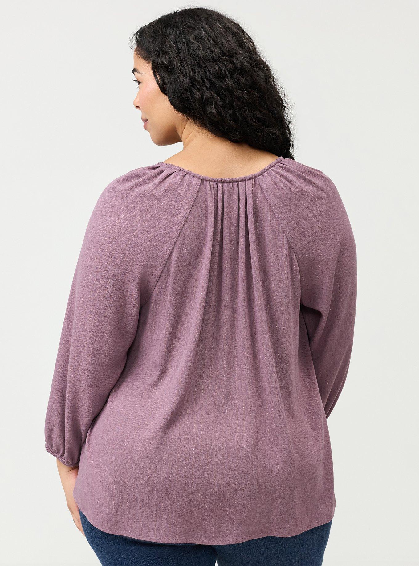 Crinkle Gauze Raglan Top, FLINT, alternate