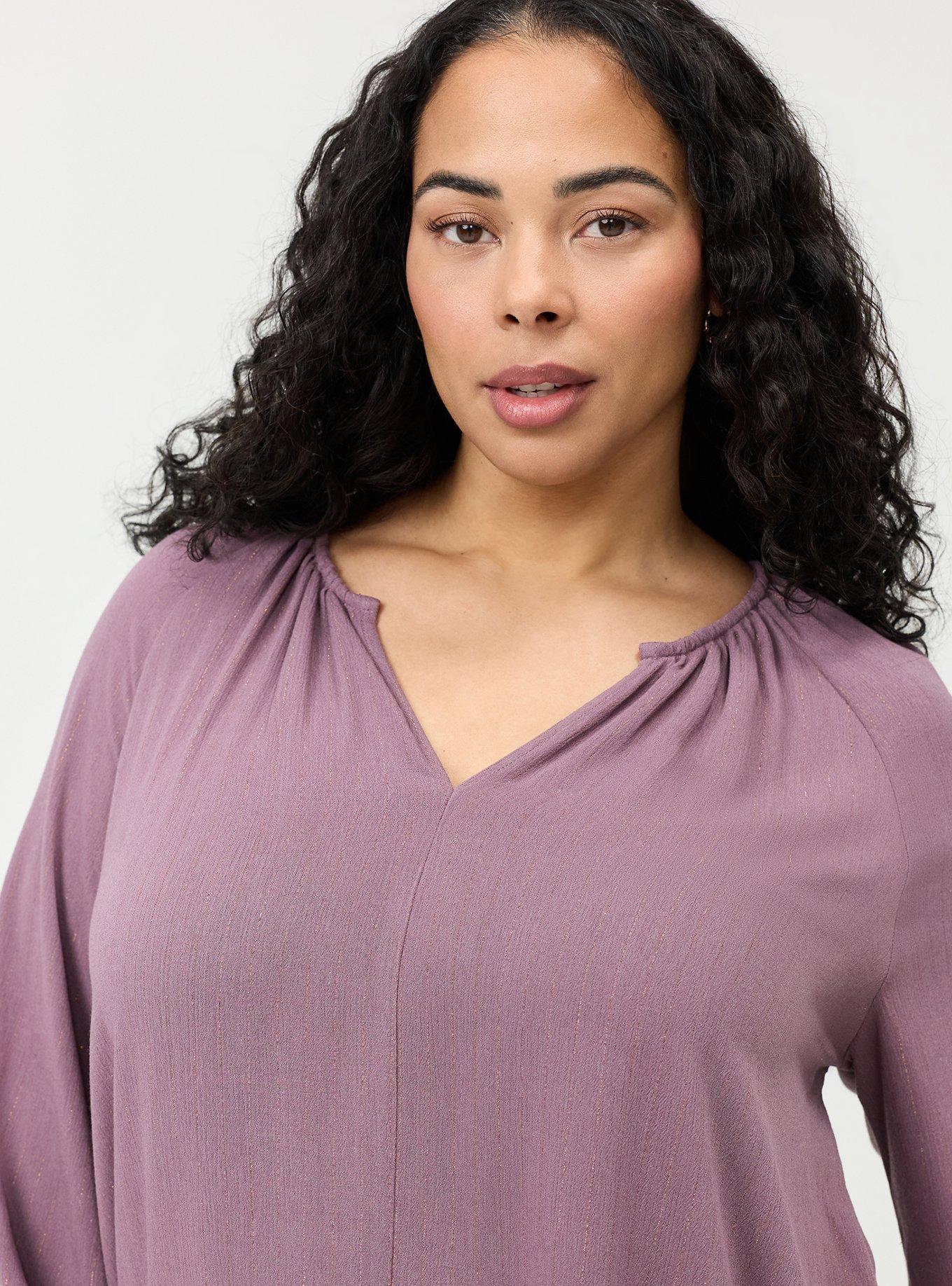 Crinkle Gauze Raglan Top, FLINT, alternate