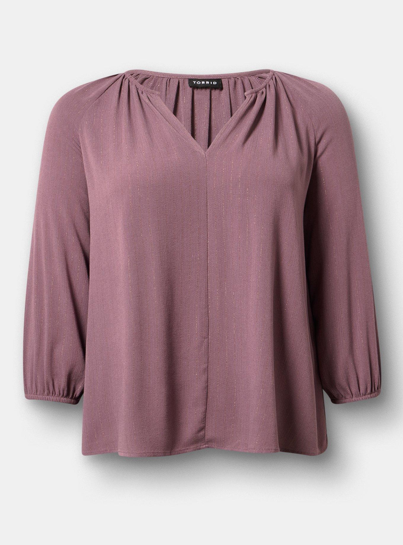 Crinkle Gauze Raglan Top, FLINT, flat
