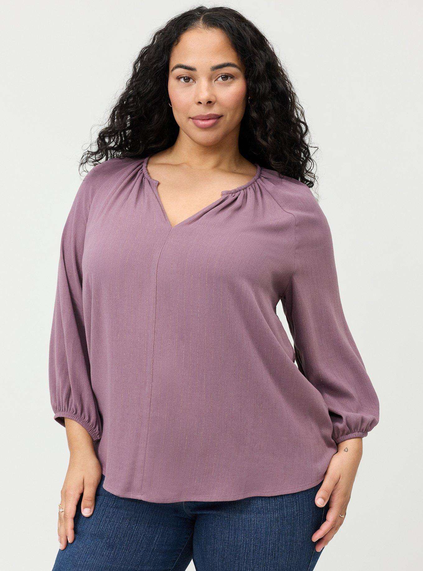 Crinkle Gauze Raglan Top, FLINT, hi-res