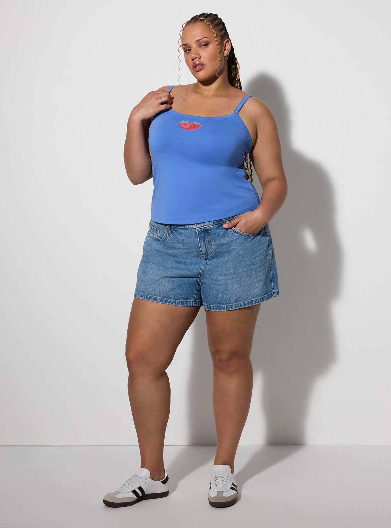 Plus Size LoveSick Cami, BRIGHT STRAWBERRIES BLUE YONDER, alternate