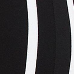 Full Length Side Stripe Flare Legging, DEEP BLACK, swatch