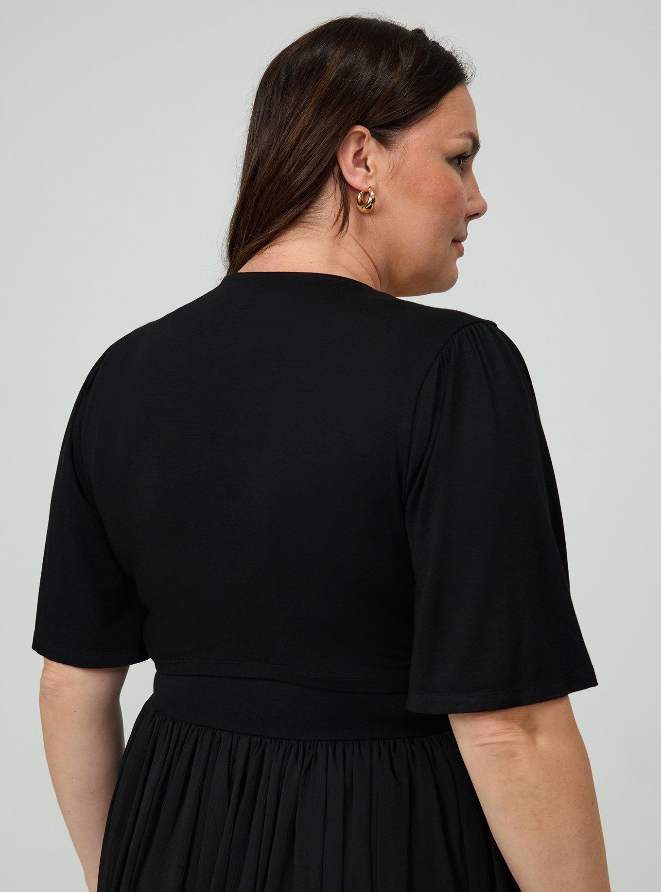 Super Soft Tie Front Shrug, DEEP BLACK, alternate