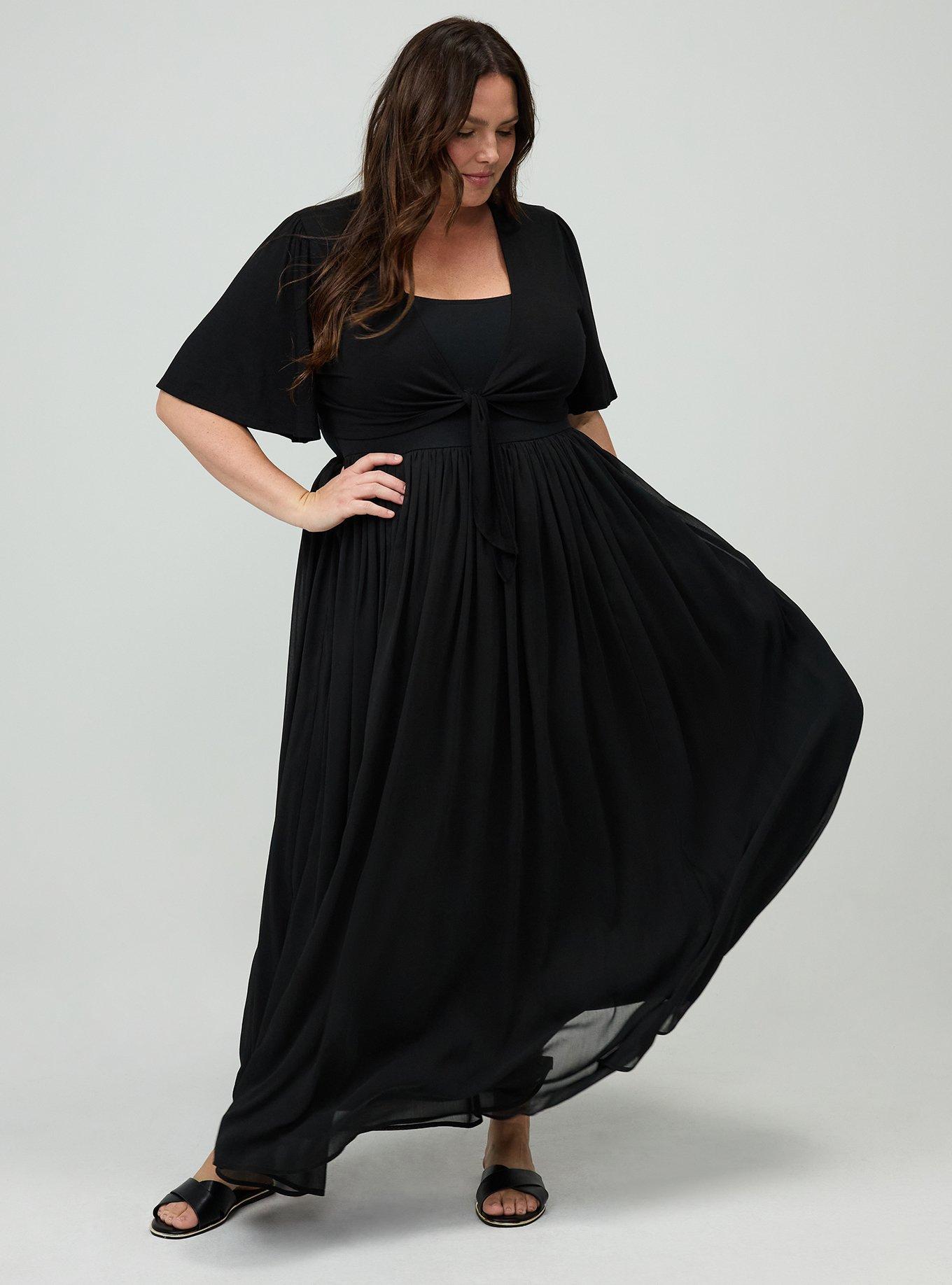 Super Soft Tie Front Shrug, DEEP BLACK, alternate