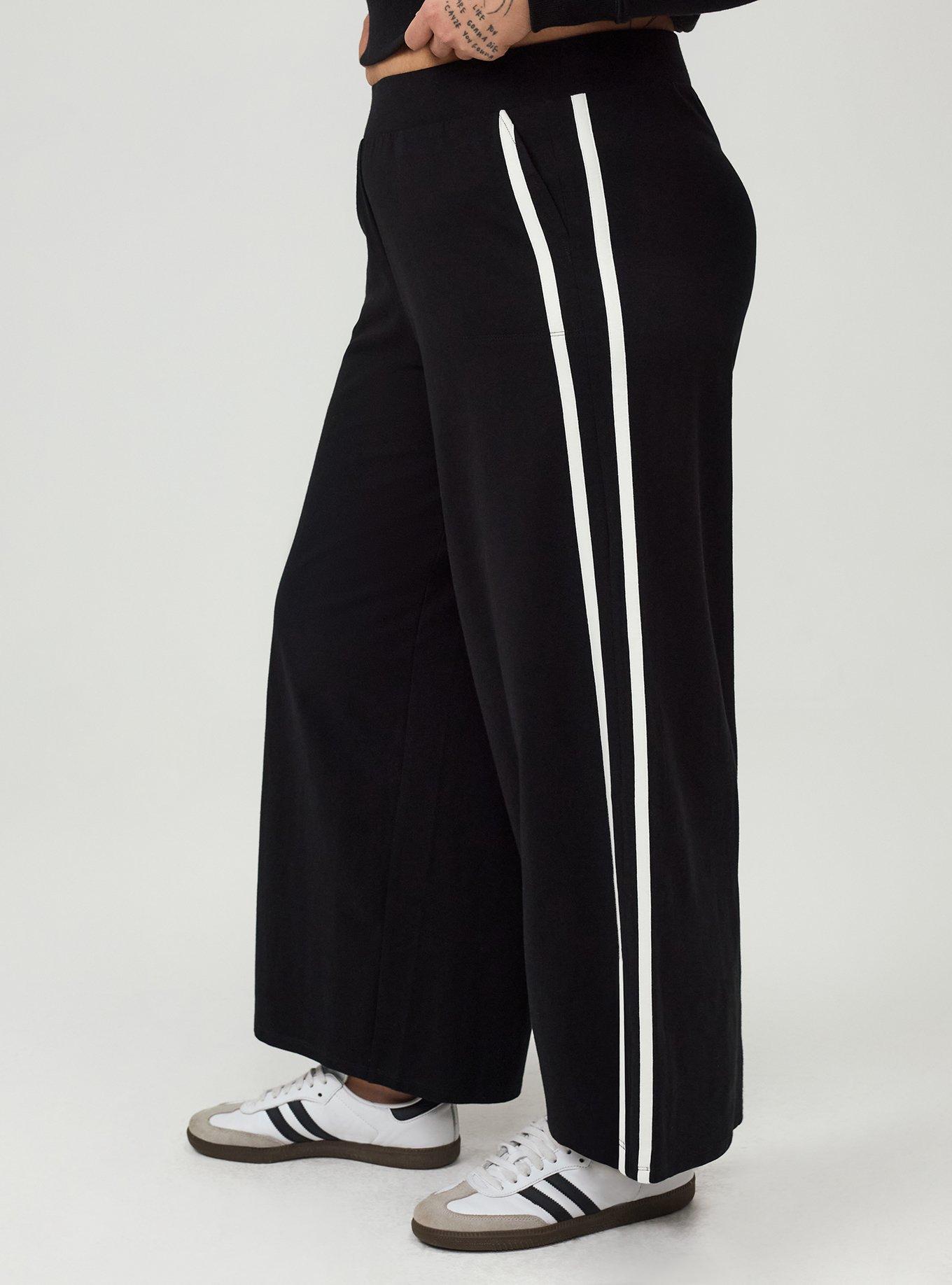 Wide Leg Legging, BLACK, alternate