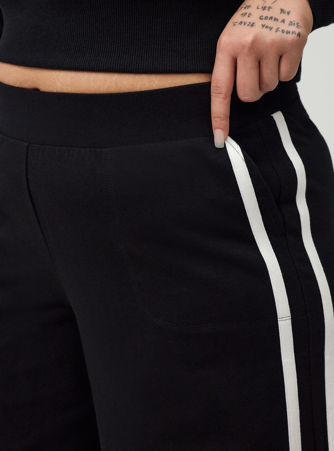 Wide Leg Legging, BLACK, alternate