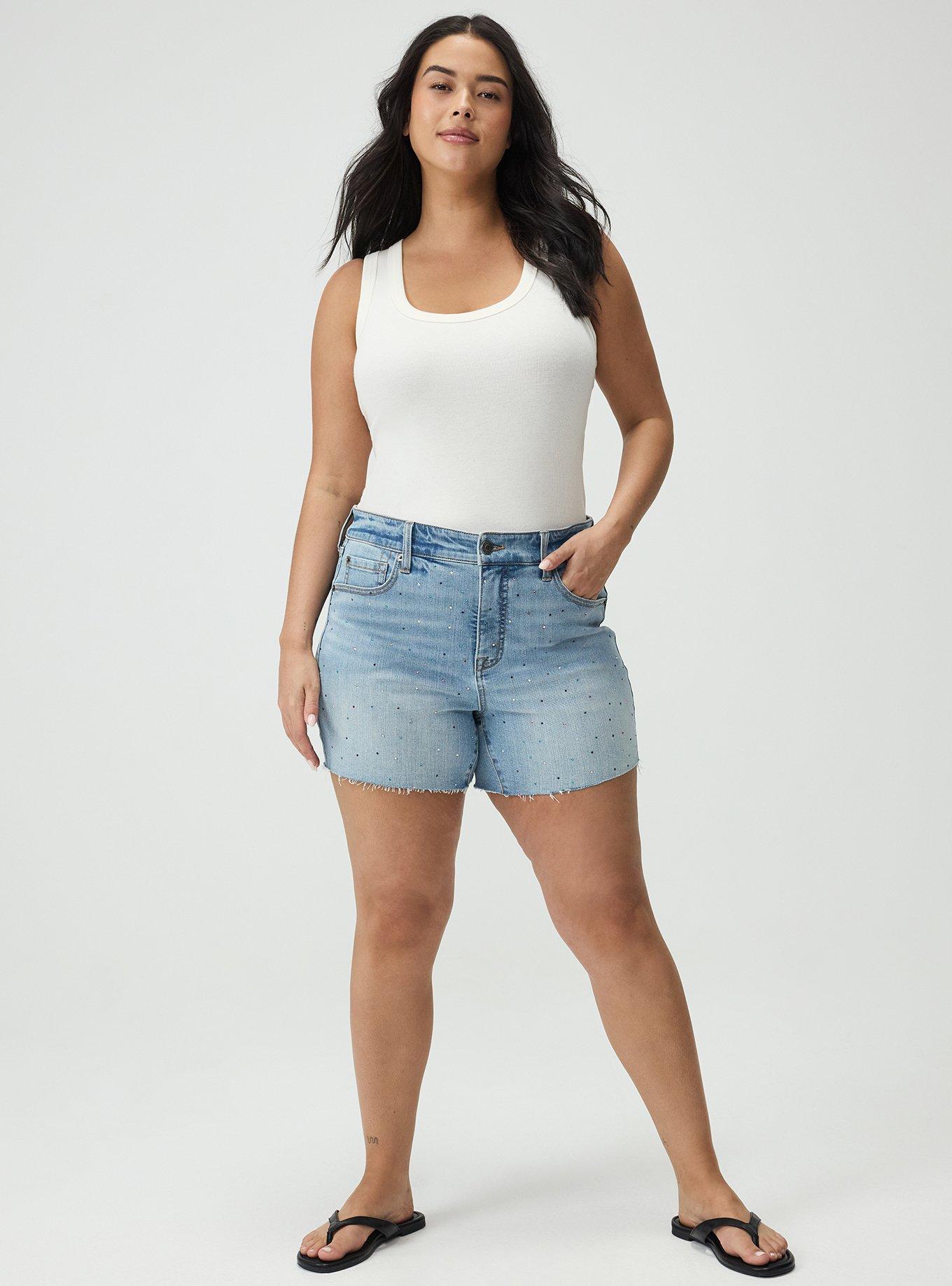 5"" Perfect High-Rise Denim Short, DOWN TO EARTH, alternate