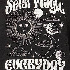 Relaxed Cozy Fleece Hoodie, SEEK MAGIC EVERYDAY BLACK, swatch