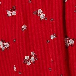 Plus Size LoveSick Tiered Short, BINGLY DITSY ROSE RED, swatch