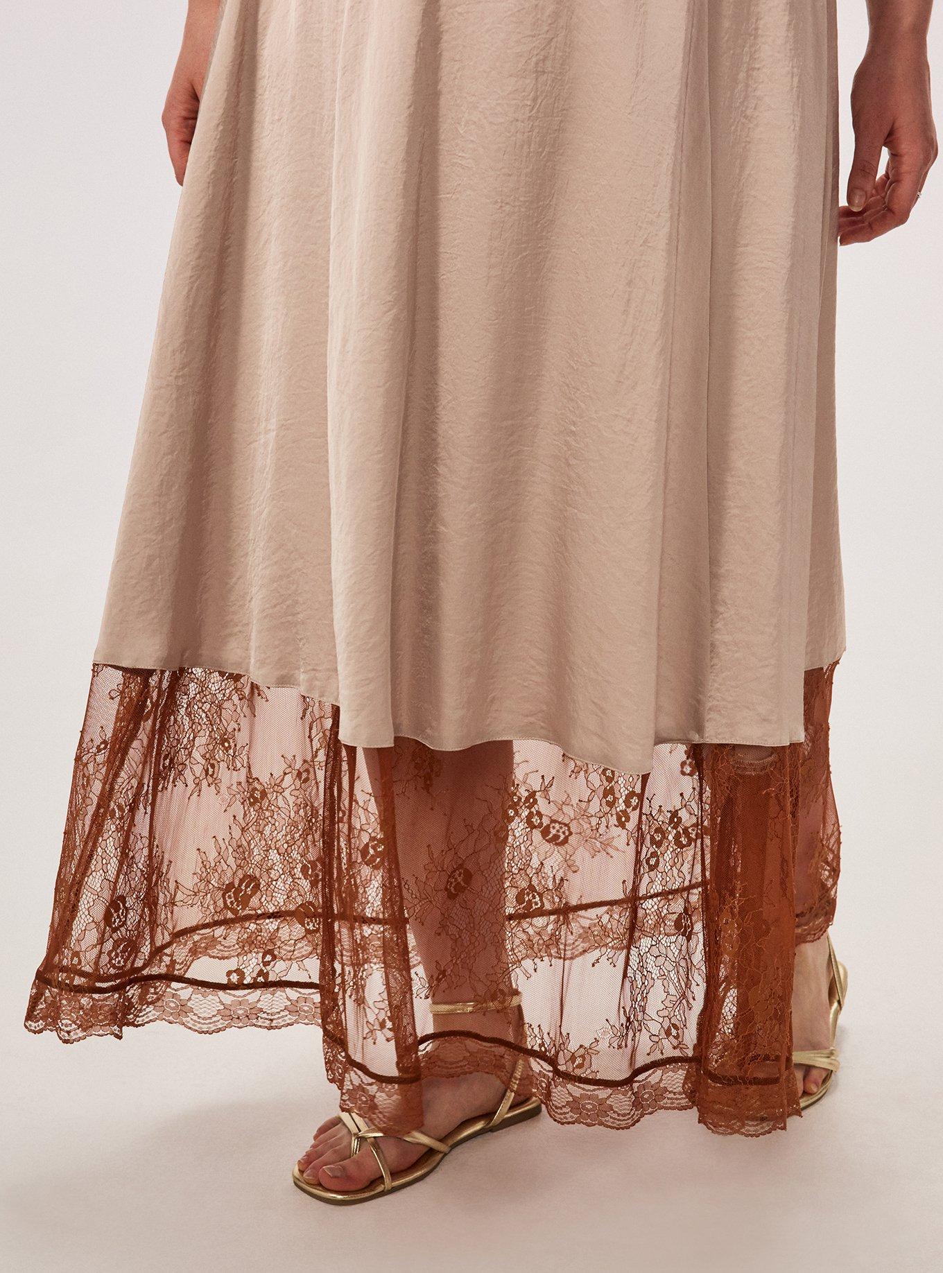 Festi Button Front Slip Dress, MUSHROOM, alternate