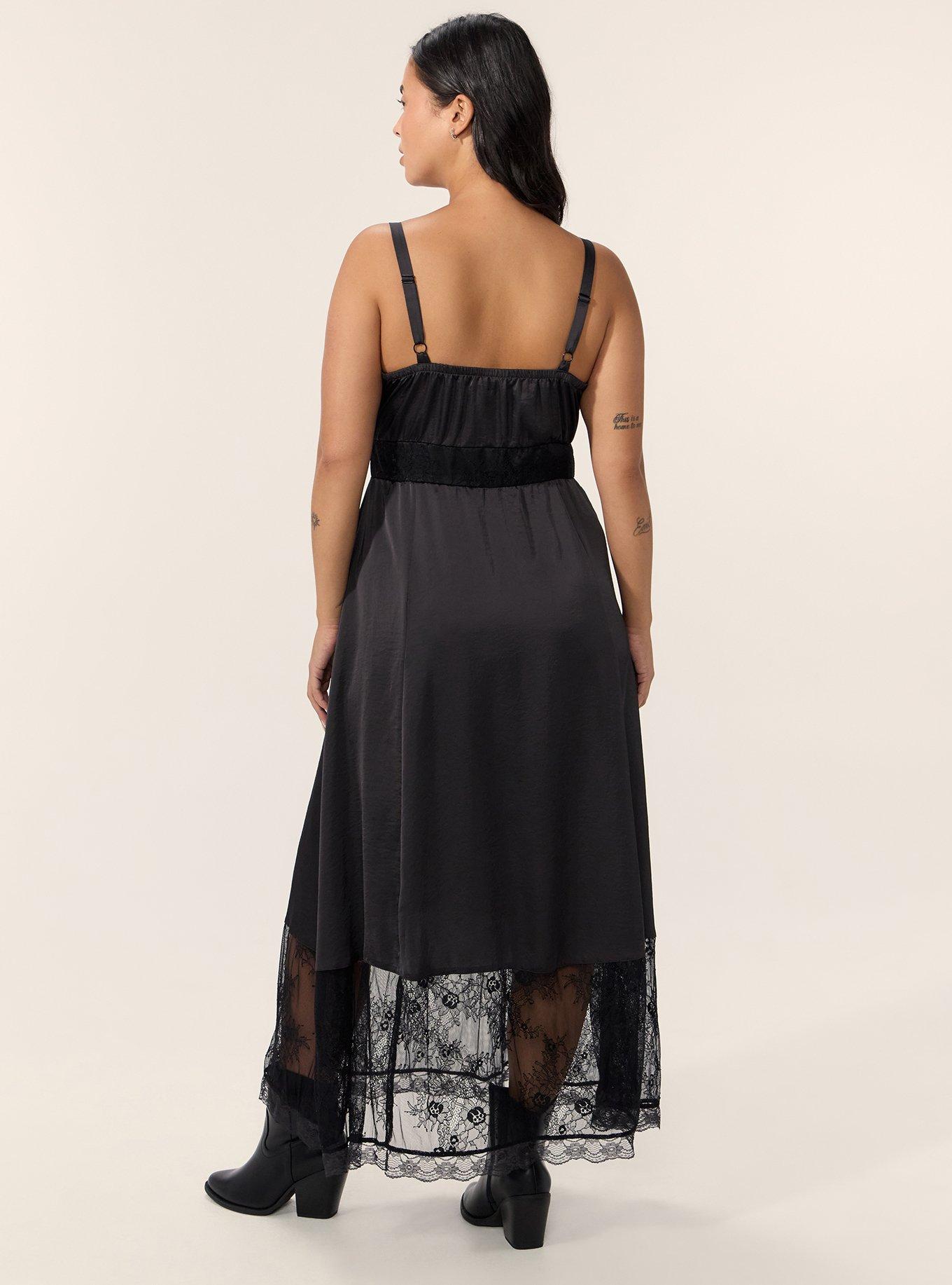 Plus Size Festi Button Front Slip Dress, PHANTOM, alternate