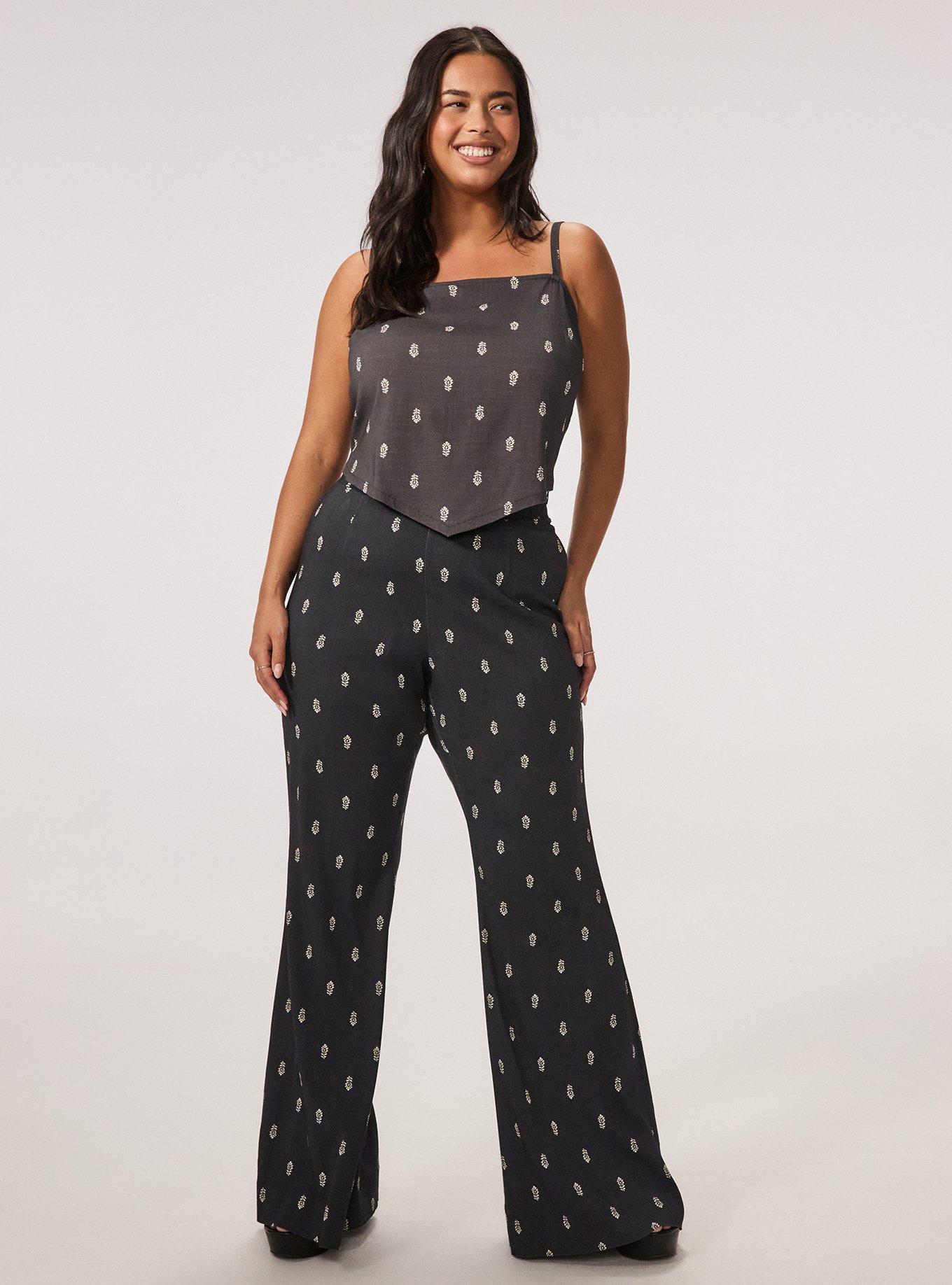 Festi Cropped Hanky Hem Cami, MIKKA MOTIFS  BLACK, alternate