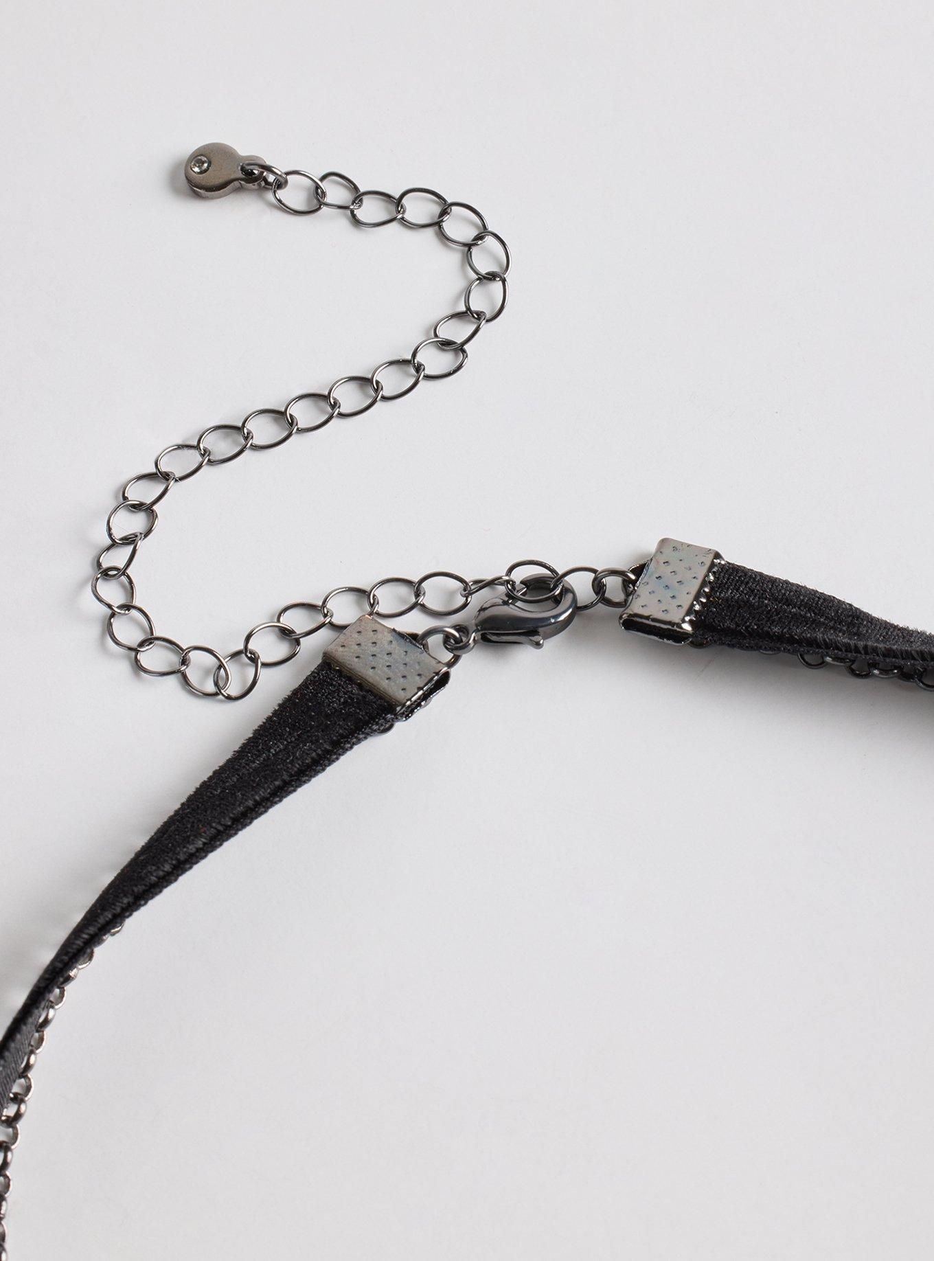 Plus Size Nightfall Link Charm Necklace Set, , alternate