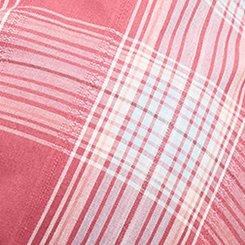 Plus Size Belle Isle Puff Sleeve Smocked Waist Top, STOCKING PLAID BURGUNDY, swatch