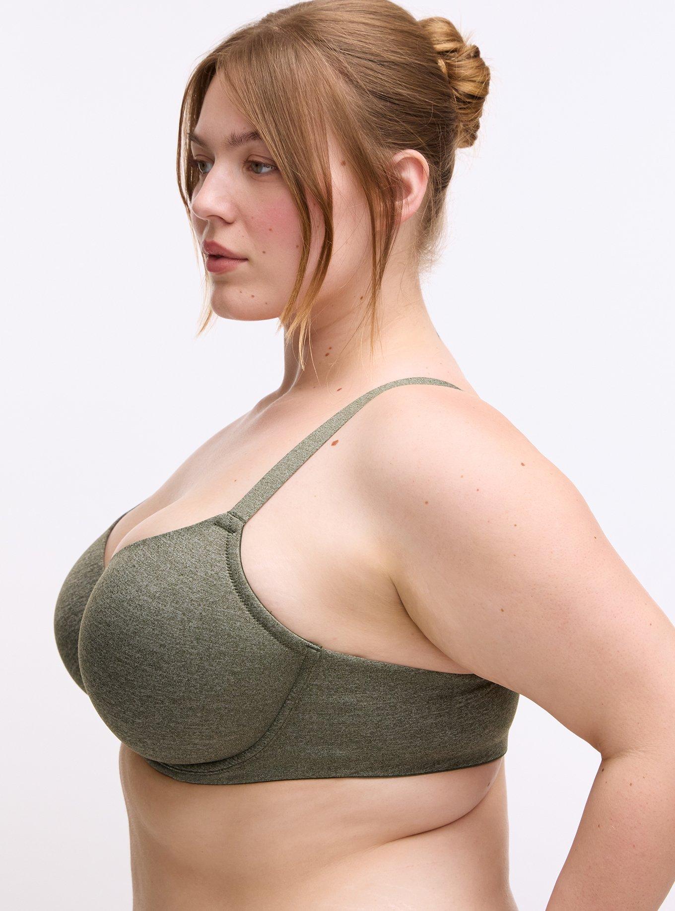 Plus Size Full Coverage Lightly Lined Bra, DEEP DEPTHS HEATHER, alternate