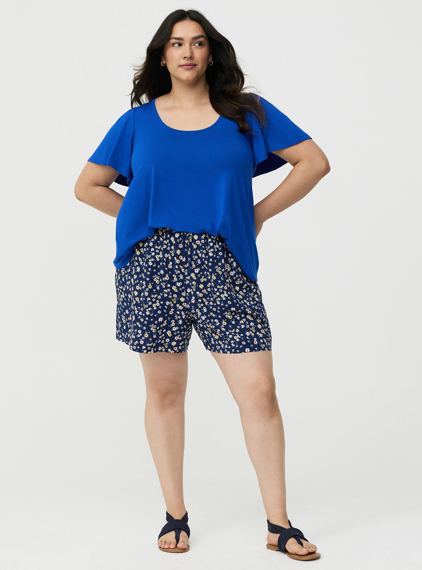 Super Soft Scoop Flutter Sleeve Top, SURF THE WEB, alternate