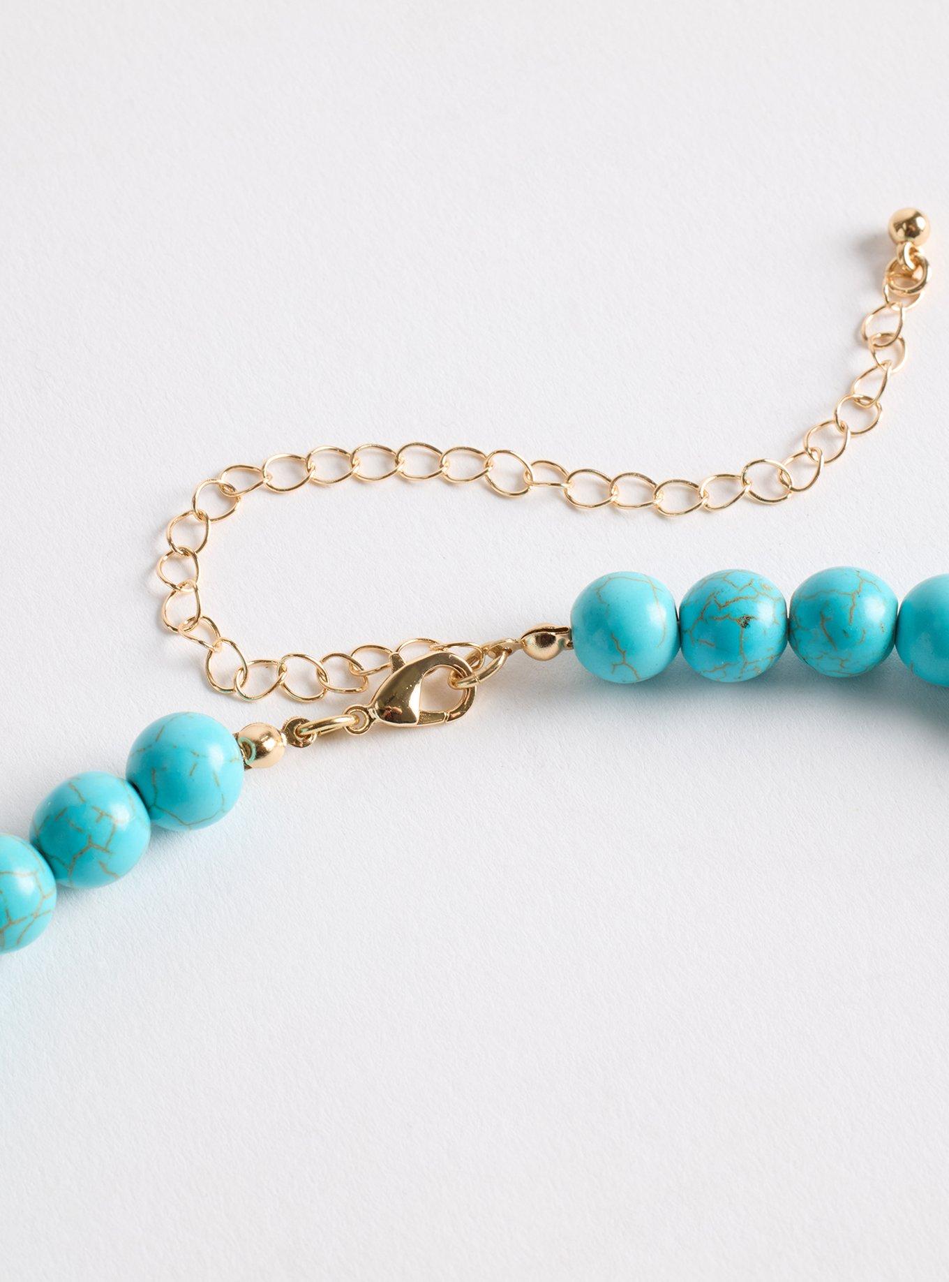 Beaded Puffy Heart Necklace, , alternate