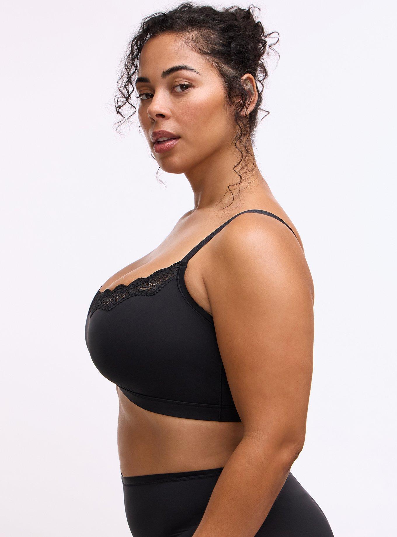 Butter Unlined Scoop Bralette, RICH BLACK, alternate